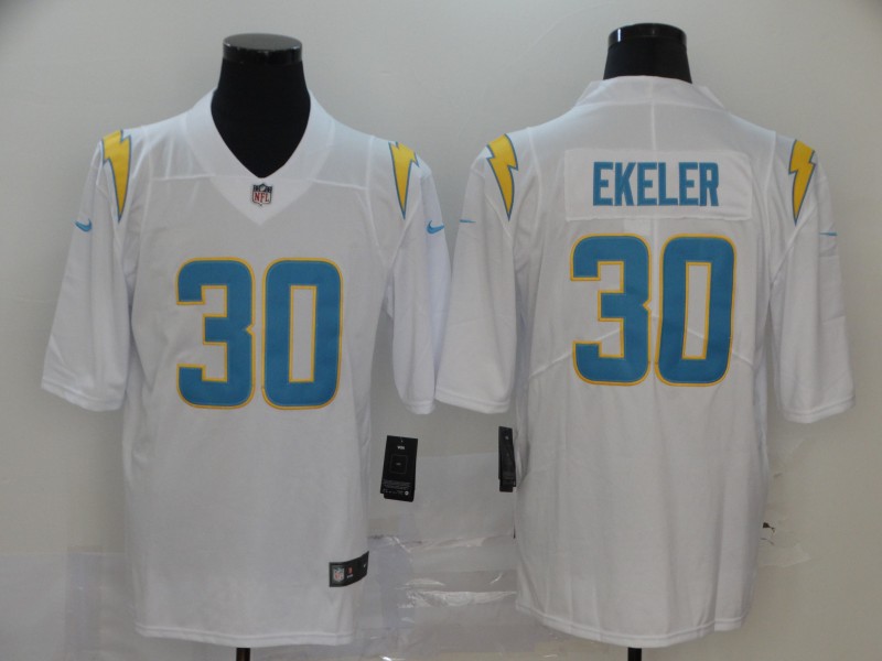 Men's Los Angeles Chargers #30 Austin Ekeler 2020 White Vapor Stitched NFL Jersey